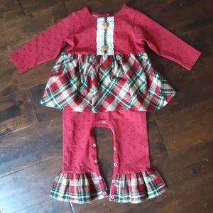 RRR NWOT skirted romper rustic holiday